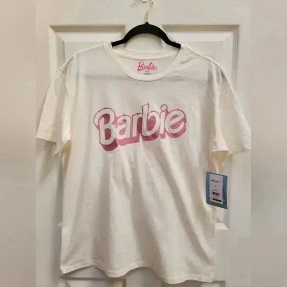 Barbie Other - Barbie Juniors XL Glitter Crew Neck Tshirt (NWT)